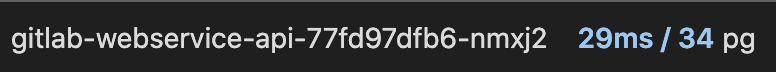 GitLab API database details: 29ms / 34 queries