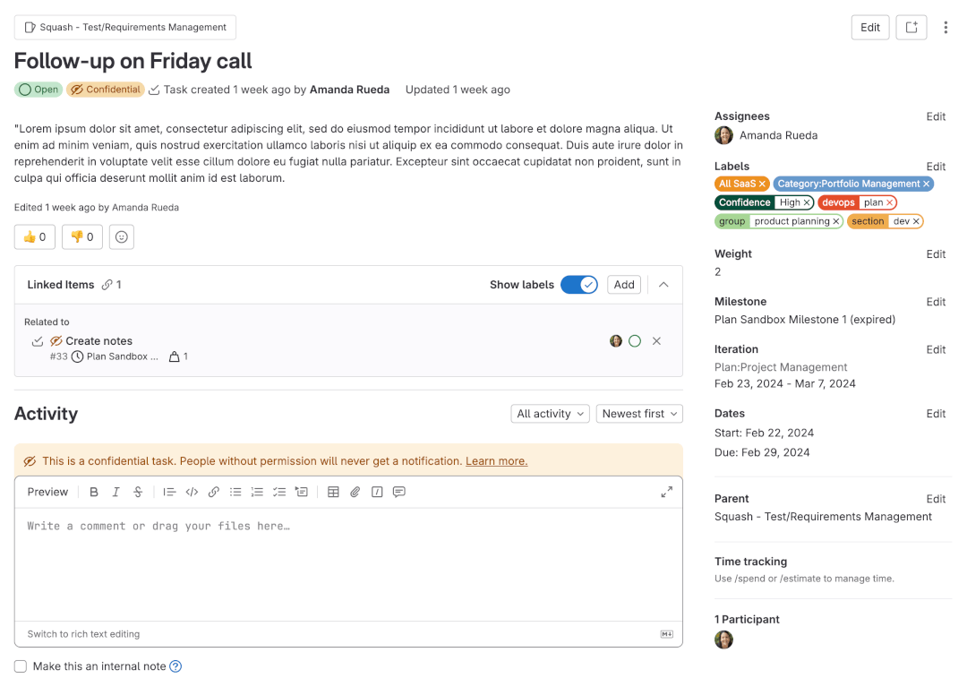 Task two column view